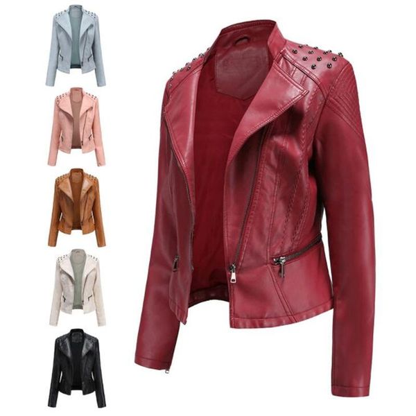 women's leather & faux jacketes slim thin ladies motorcycle suit spring fashion casaco autumn jaqueta abrigo chamarras para mujer, Black
women's leather & faux jacketes slim thin ladies motorcycle suit spring fashion casaco autumn jaqueta abrigo chamarras para mujer, Black