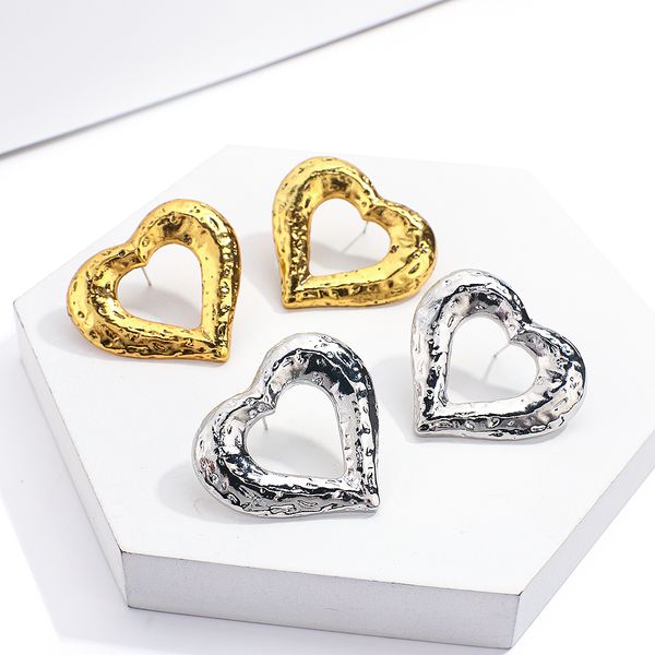 new gold silver color earrings vintage metal heart shape earrings for women fashion statement earring trendy jewelry, Golden;silver
new gold silver color earrings vintage metal heart shape earrings for women fashion statement earring trendy jewelry, Golden;silver