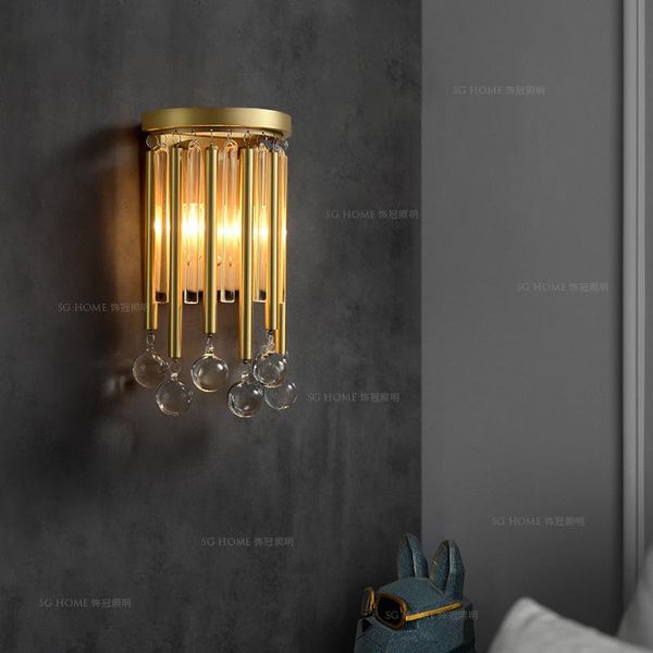 luxury crystal wall lamp copper model room bedroom bedside corridor road lamp living room tv wall pendant
luxury crystal wall lamp copper model room bedroom bedside corridor road lamp living room tv wall pendant
