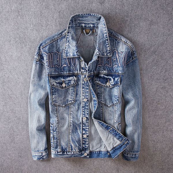 2021 new moda streetwear homens de alta qualidade bordado designer retro azul denim jaqueta masculina do punk casacos hip hop jaquetas 172n, Black;brown
2021 new moda streetwear homens de alta qualidade bordado designer retro azul denim jaqueta masculina do punk casacos hip hop jaquetas 172n, Black;brown