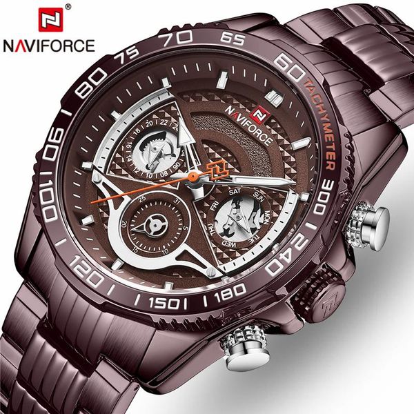 wristwatches naviforce watch men sport casual date display luminous clock quartz waterproof watches mens relogio masculino, Slivery;brown
wristwatches naviforce watch men sport casual date display luminous clock quartz waterproof watches mens relogio masculino, Slivery;brown