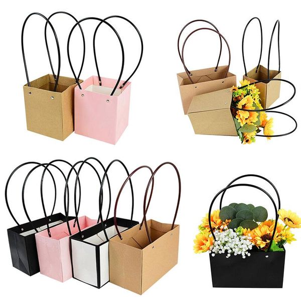 1pc kraft paper flowers box with handhold waterproof handbag pvc florist gift bags for wedding party gift packaging box bag
1pc kraft paper flowers box with handhold waterproof handbag pvc florist gift bags for wedding party gift packaging box bag