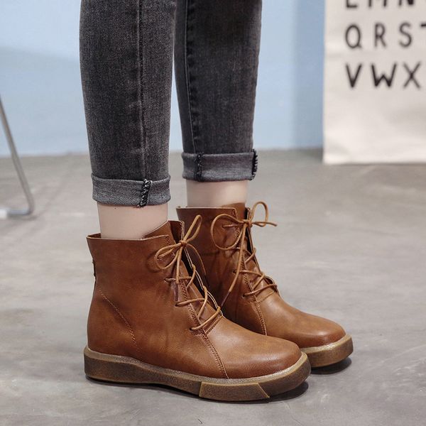2021 new vintage women ankle boots lace up soft leather shoes flat winter boot warm woman footwear black brown 7pss
2021 new vintage women ankle boots lace up soft leather shoes flat winter boot warm woman footwear black brown 7pss