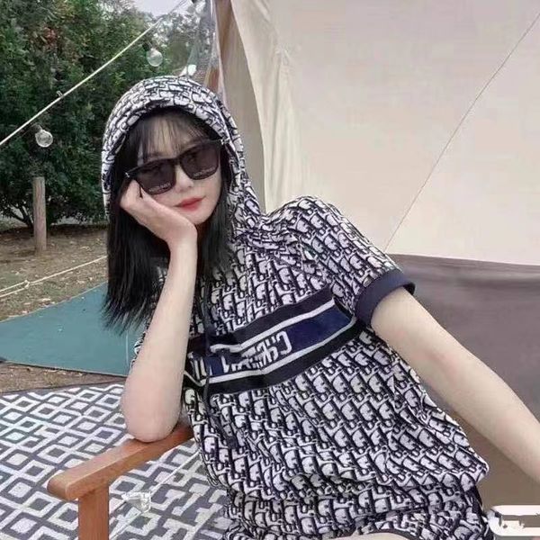 new hooded short sleeve casual sportswear women's shorts loose fashion 52mf, Gray 
new hooded short sleeve casual sportswear women's shorts loose fashion 52mf, Gray