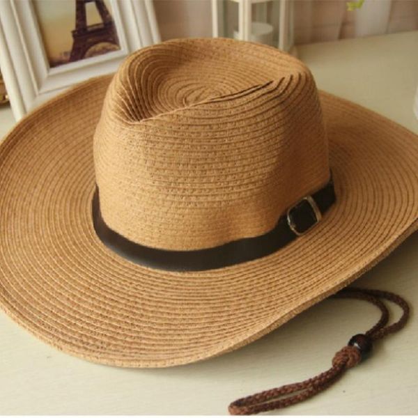 wide brim hats large men's hat straw woven western cowboy frosted sun beach outdoor sunshade, Blue;gray
wide brim hats large men's hat straw woven western cowboy frosted sun beach outdoor sunshade, Blue;gray