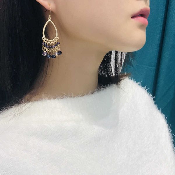 elegant jewelry temperament, hollow earrings, simple water drop crystal tassel geometric earrings for women, Silver
elegant jewelry temperament, hollow earrings, simple water drop crystal tassel geometric earrings for women, Silver