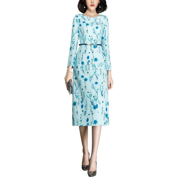 casual new 2021 spring soft stretch long dress floral print blue dress women, Black;gray
casual new 2021 spring soft stretch long dress floral print blue dress women, Black;gray