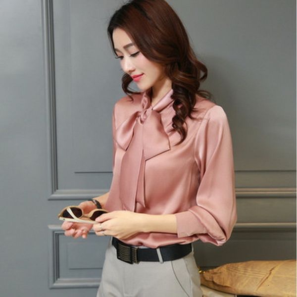 2021 fashion blouses spring autumn bow tie imitation silk long sleeves shirt elegant solid office blouse women 3gpb, White
2021 fashion blouses spring autumn bow tie imitation silk long sleeves shirt elegant solid office blouse women 3gpb, White