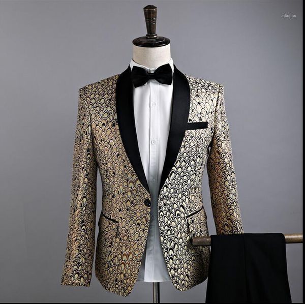 men's suits & blazers clothing slim decorative pattern suit coat fashion male singer host stage costumes formal dress vstinus s-xxl, White;black
men's suits & blazers clothing slim decorative pattern suit coat fashion male singer host stage costumes formal dress vstinus s-xxl, White;black