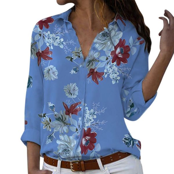 women blouse 2021 plus size loose print v neck print button blouse pullover shirt womens and blouses female, White
women blouse 2021 plus size loose print v neck print button blouse pullover shirt womens and blouses female, White