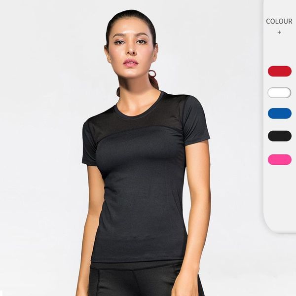 women's pro sports running fitness yoga tight t-shirt perspiration quick-drying mesh stitching elastic short sleeve 2023
women's pro sports running fitness yoga tight t-shirt perspiration quick-drying mesh stitching elastic short sleeve 2023