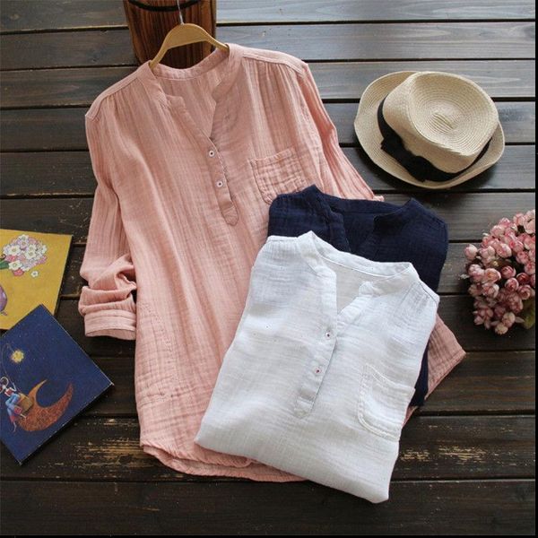 women v neck long sleeve casual loose buttons decor tunic blouse plus size 5xl, White
women v neck long sleeve casual loose buttons decor tunic blouse plus size 5xl, White