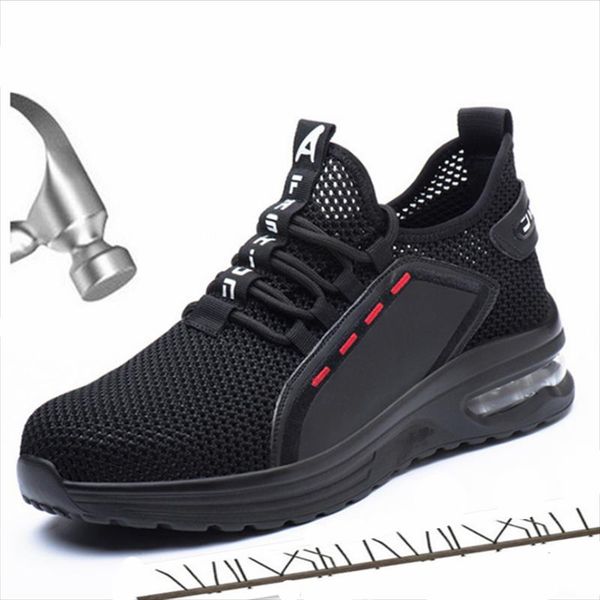 boots summer work shoes men's safety breathable air cushion comfortable indestructible protective sneakers, Black
boots summer work shoes men's safety breathable air cushion comfortable indestructible protective sneakers, Black