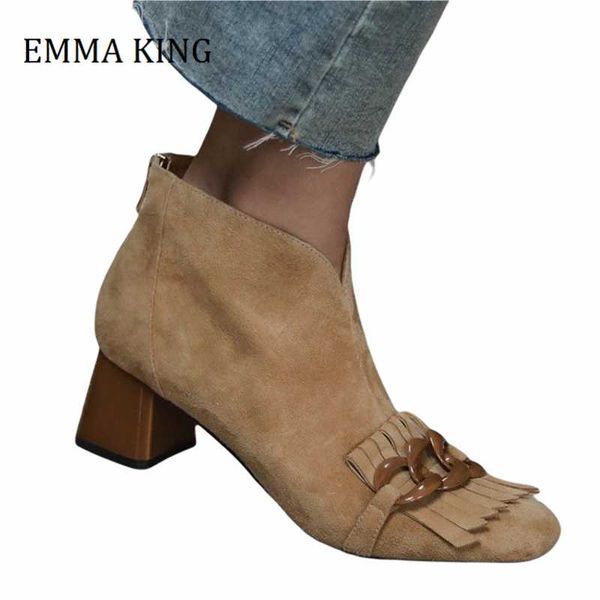 boots 2021 autumn winter women ankle joker fringe front chain-link kid suede short back zip chunky high heels botas mujer, Black
boots 2021 autumn winter women ankle joker fringe front chain-link kid suede short back zip chunky high heels botas mujer, Black