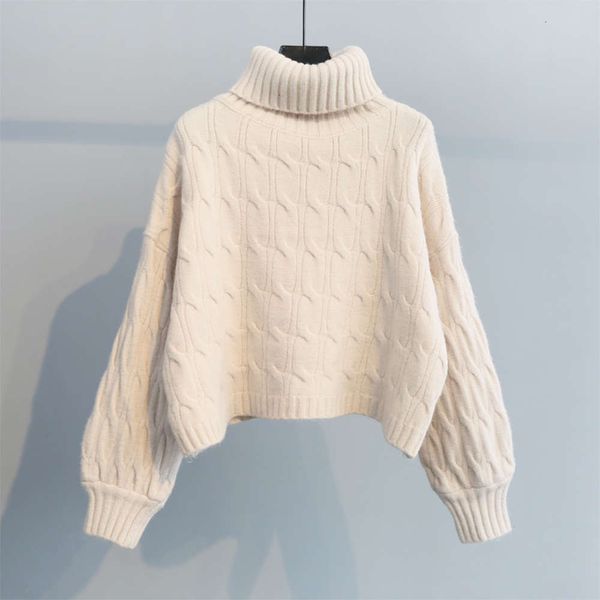 fashion twist women's thick pullover for high winter neck 2020 new korean loose bottomed sweater luxury, White;black
fashion twist women's thick pullover for high winter neck 2020 new korean loose bottomed sweater luxury, White;black
