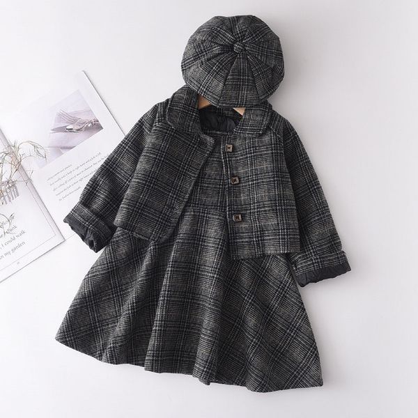 dress girls 3pcs plaid coat+dress +berets childrens clothing casual kids christmas dress clothing elegant girls outfit suits, Red;yellow
dress girls 3pcs plaid coat+dress +berets childrens clothing casual kids christmas dress clothing elegant girls outfit suits, Red;yellow
