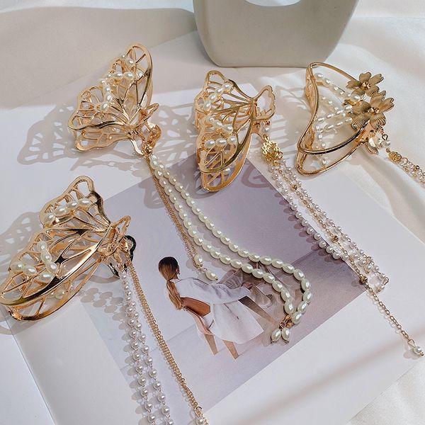 barrettes hairpin korean large butterfly chain catch clip tassel hanfu xianqi ins net red girl temperament elegant, Golden;silver
barrettes hairpin korean large butterfly chain catch clip tassel hanfu xianqi ins net red girl temperament elegant, Golden;silver