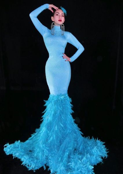 casual dresses women stylish full shining pearls blue feathers mermaid dress evening party birthday celebration fashion trailing long, Black;gray
casual dresses women stylish full shining pearls blue feathers mermaid dress evening party birthday celebration fashion trailing long, Black;gray