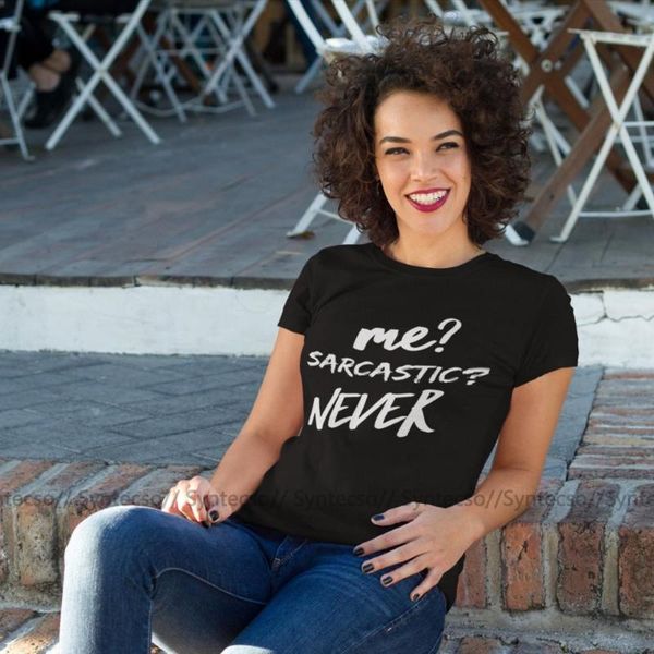 women's t-shirt me sarcastic never t shirt pattern 100 cotton women tshirt trendy oversize short-sleeve ladies tee, White
women's t-shirt me sarcastic never t shirt pattern 100 cotton women tshirt trendy oversize short-sleeve ladies tee, White