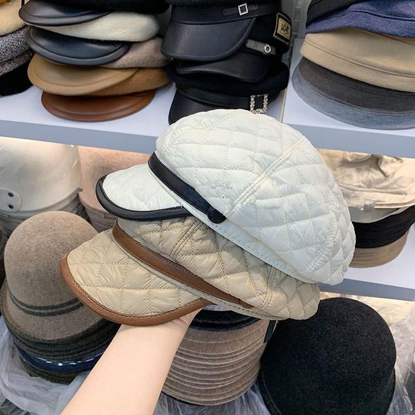 stingy brim hats 202109-shenjing autumn winter quilted lattice pu lady leisure hat men women visors cap, Blue;gray
stingy brim hats 202109-shenjing autumn winter quilted lattice pu lady leisure hat men women visors cap, Blue;gray