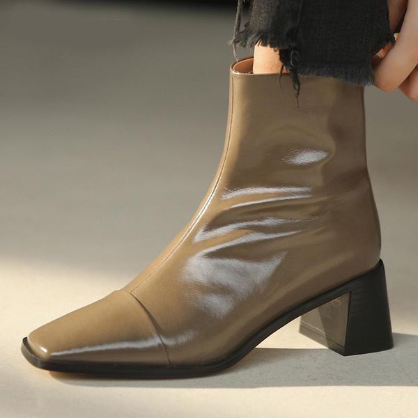 boots genuine leather women's shoes 202120 winter autumn office square heel ankle 34-40 size toe 6cm high heels booties, Black
boots genuine leather women's shoes 202120 winter autumn office square heel ankle 34-40 size toe 6cm high heels booties, Black