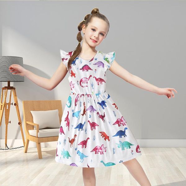 girl's dresses baby girl dress, Red;yellow