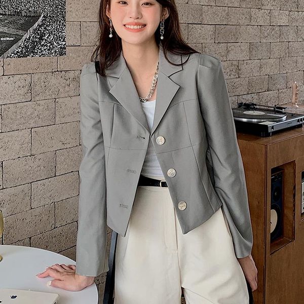 women's suits & blazers fashion cool designed chic long sleeve single breasted notched cropped coats solid elegant fall suit women 2021, White;black
women's suits & blazers fashion cool designed chic long sleeve single breasted notched cropped coats solid elegant fall suit women 2021, White;black