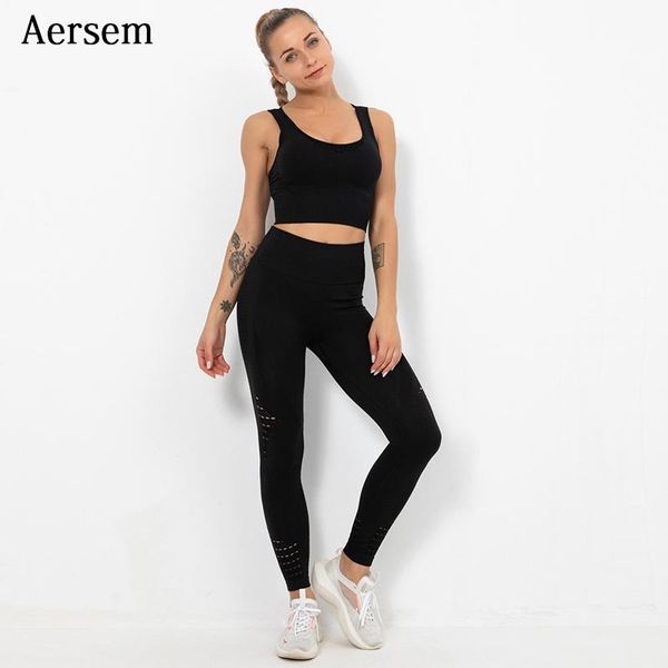 women yoga set sports workout suit sleeveless hollow out 2 pcs sets fitness crop running leggings seamless high waist black, White;red