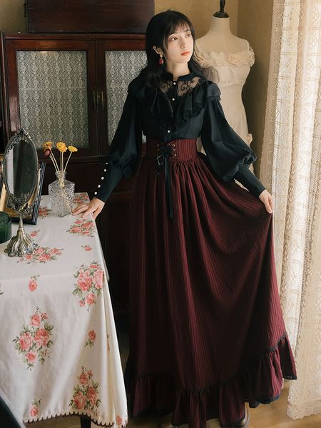 piece yosimi two outfits 2021 spring black full blouse striped skirt and set suit long sleeve shirt rwqn, White
piece yosimi two outfits 2021 spring black full blouse striped skirt and set suit long sleeve shirt rwqn, White