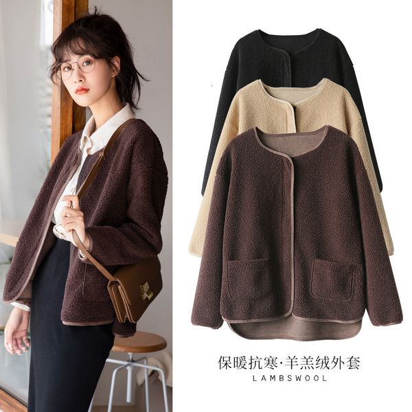 luxury jackets imitation lamb wool coat thickened women's winter warm and slim fit leisure loose korean cardigan round neck zipper, Black;brown
luxury jackets imitation lamb wool coat thickened women's winter warm and slim fit leisure loose korean cardigan round neck zipper, Black;brown