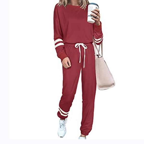 New women's plus size loose solid color long-sleeved casual suit women, White 
New women's plus size loose solid color long-sleeved casual suit women, White