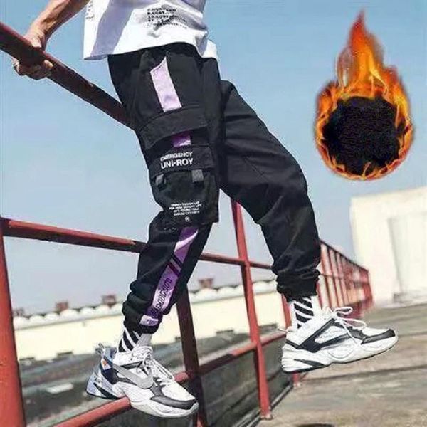 men's cargo pants multi pocket thick patchwork elastic waist long trousers fashion brand streetwear hip hop casual pants p0220, Black
men's cargo pants multi pocket thick patchwork elastic waist long trousers fashion brand streetwear hip hop casual pants p0220, Black