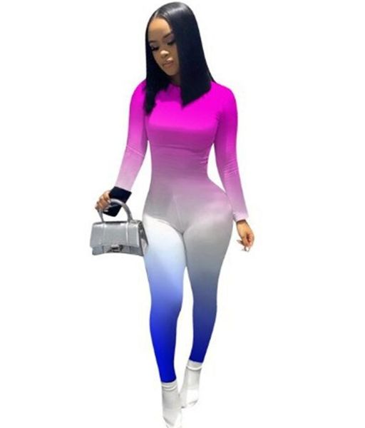 women's jumpsuits & rompers 2021 women gradient print long sleeve sport bodycon jumpsuit bandage skinny streetwear autumn winter romper, Black;white
women's jumpsuits & rompers 2021 women gradient print long sleeve sport bodycon jumpsuit bandage skinny streetwear autumn winter romper, Black;white