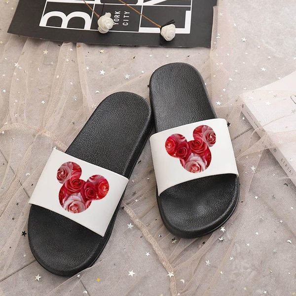 slippers 2021 summer beach fashion open toe printed women's non-slip slides cute mouse head flower print flip flops, Black
slippers 2021 summer beach fashion open toe printed women's non-slip slides cute mouse head flower print flip flops, Black