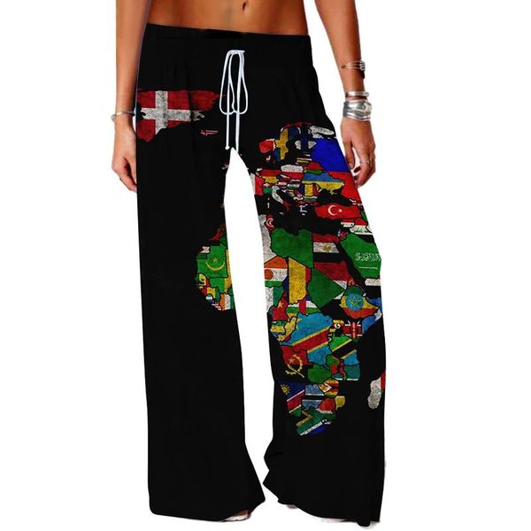 women's pants & capris wide leg ladies casual flroal printed map loose digital long trousers women vintage, Black;white
women's pants & capris wide leg ladies casual flroal printed map loose digital long trousers women vintage, Black;white
