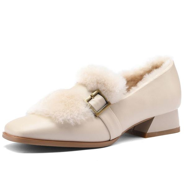 2021 new trend autumn mid heel office ladies shoe classics women winter warm shoes wool plush genuine leather pumps chunky heels, Black 
2021 new trend autumn mid heel office ladies shoe classics women winter warm shoes wool plush genuine leather pumps chunky heels, Black