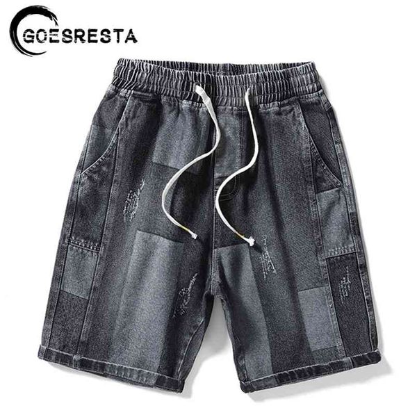 brand cotton splicing denim shorts men summer fashion streetwear korean pants hip hop harajuku m-8xl 's 210716, White;black
brand cotton splicing denim shorts men summer fashion streetwear korean pants hip hop harajuku m-8xl 's 210716, White;black