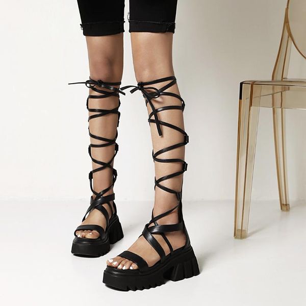 sandals mkkhou fashion women 2021 summer personality boots cross straps thick bottom increased large size 35-43, Black
sandals mkkhou fashion women 2021 summer personality boots cross straps thick bottom increased large size 35-43, Black