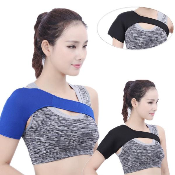 back support shoulder guard belt adjustable gym sports rubber sponge one breathable and comfortable, Black;blue
back support shoulder guard belt adjustable gym sports rubber sponge one breathable and comfortable, Black;blue