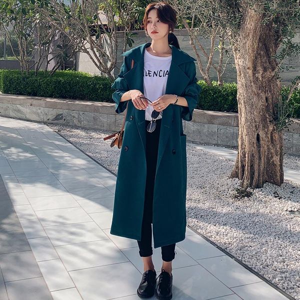 women's trench coats nice spring tide windbreaker fashion jacket in the long section of waist was thin female, Tan;black
women's trench coats nice spring tide windbreaker fashion jacket in the long section of waist was thin female, Tan;black