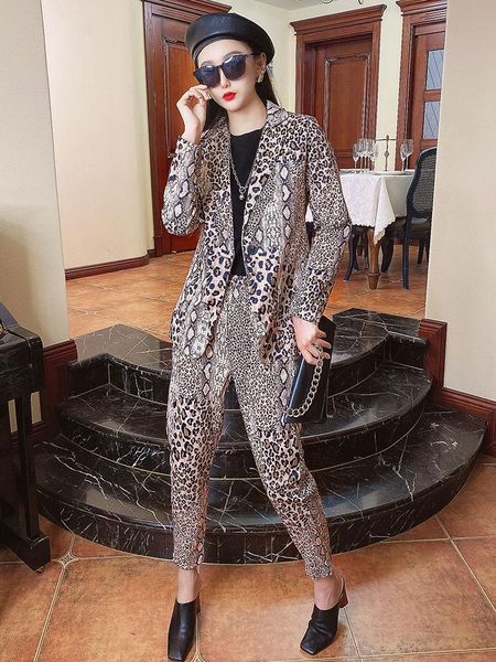 women's two piece pants chic internet celebrity suit 2021 korean style fashionable leopard print small set two-piece clothing, White
women's two piece pants chic internet celebrity suit 2021 korean style fashionable leopard print small set two-piece clothing, White