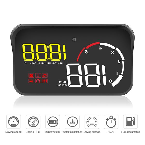 hud obd2 digital car speedometer overspeed security alarm water temp rpm windshield projector head up display with lens hood
hud obd2 digital car speedometer overspeed security alarm water temp rpm windshield projector head up display with lens hood