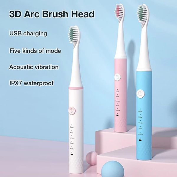 smart electric toothbrush sonic toothbrushes timer 5 modes usb charger rechargeable replacement heads 2021
smart electric toothbrush sonic toothbrushes timer 5 modes usb charger rechargeable replacement heads 2021