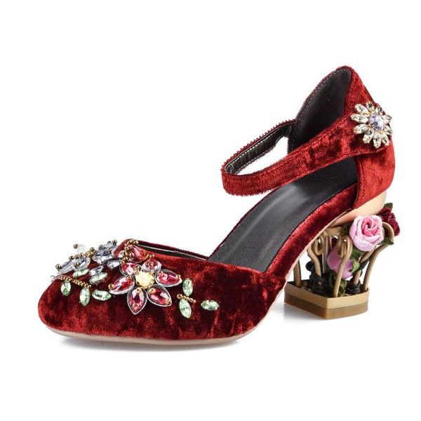 dress shoes us4-11 womens sheepskin leather pointed toe flowers rhinestones crystal bird cage heel ankle buckle pumps plus size c405, Black
dress shoes us4-11 womens sheepskin leather pointed toe flowers rhinestones crystal bird cage heel ankle buckle pumps plus size c405, Black