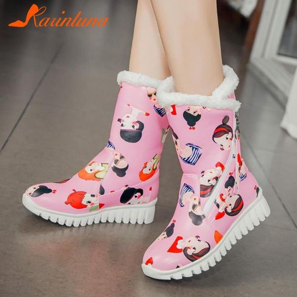 boots karin brand female snow zipper print round toe cute short plush wedges ankle women plus size 33-46, Black
boots karin brand female snow zipper print round toe cute short plush wedges ankle women plus size 33-46, Black