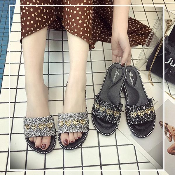 ladies summer sandals 2021 new ladies korean slippers fashion sequins diamond flip flops beach flat outdoor sandals, Black
ladies summer sandals 2021 new ladies korean slippers fashion sequins diamond flip flops beach flat outdoor sandals, Black
