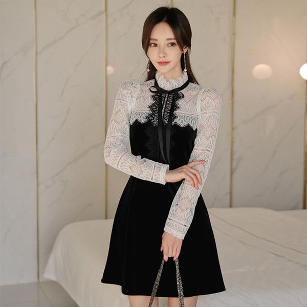 casual dresses fashion women arrival patchwork mini dress outdoor vintage party cute lace perspective a-line, Black;gray
casual dresses fashion women arrival patchwork mini dress outdoor vintage party cute lace perspective a-line, Black;gray