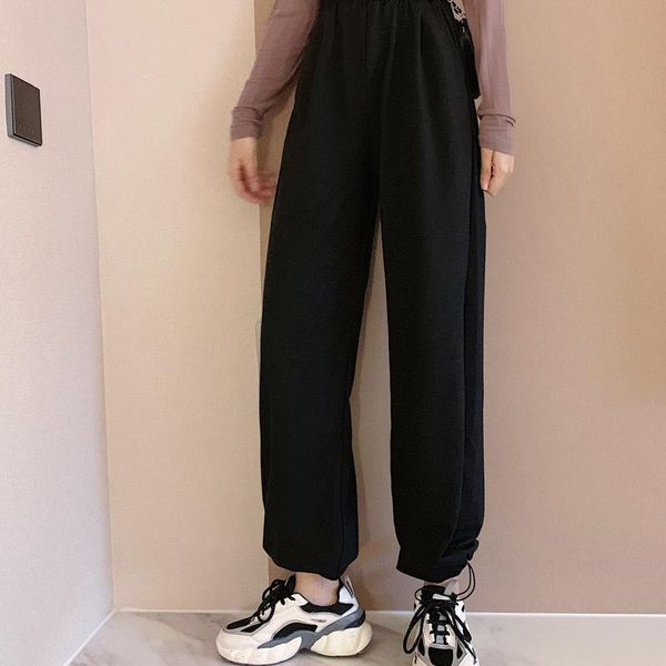 women's pants & capris large size casual sports female autumn high waist, Black;white
women's pants & capris large size casual sports female autumn high waist, Black;white