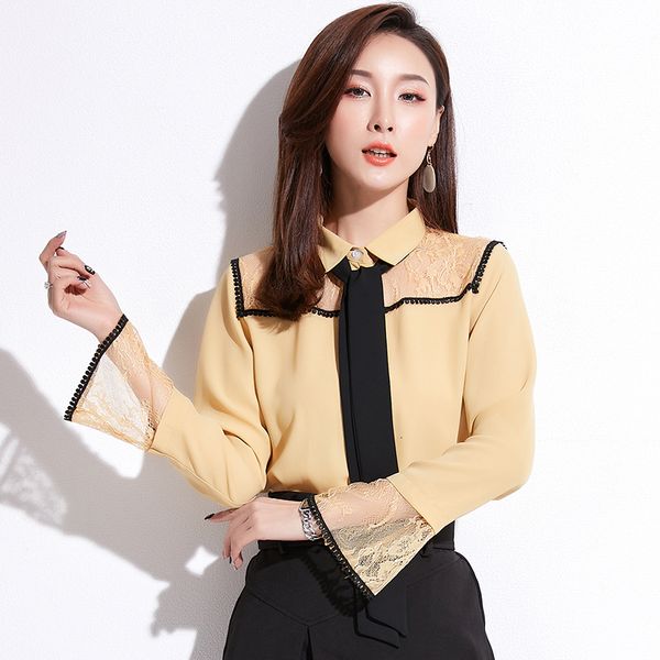 2021 new qualidade a longo-sleeved moda primavera malha camisa chiffon senhoras das mulheres slido amarelo elegante shirts menina zdm5, White
2021 new qualidade a longo-sleeved moda primavera malha camisa chiffon senhoras das mulheres slido amarelo elegante shirts menina zdm5, White