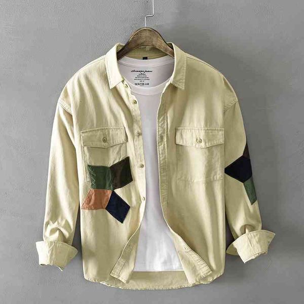 men's casual shirts fashion streetwear men patches designer cotton long sleeve shirt youth leisure hip hop camisas ho, White;black
men's casual shirts fashion streetwear men patches designer cotton long sleeve shirt youth leisure hip hop camisas ho, White;black